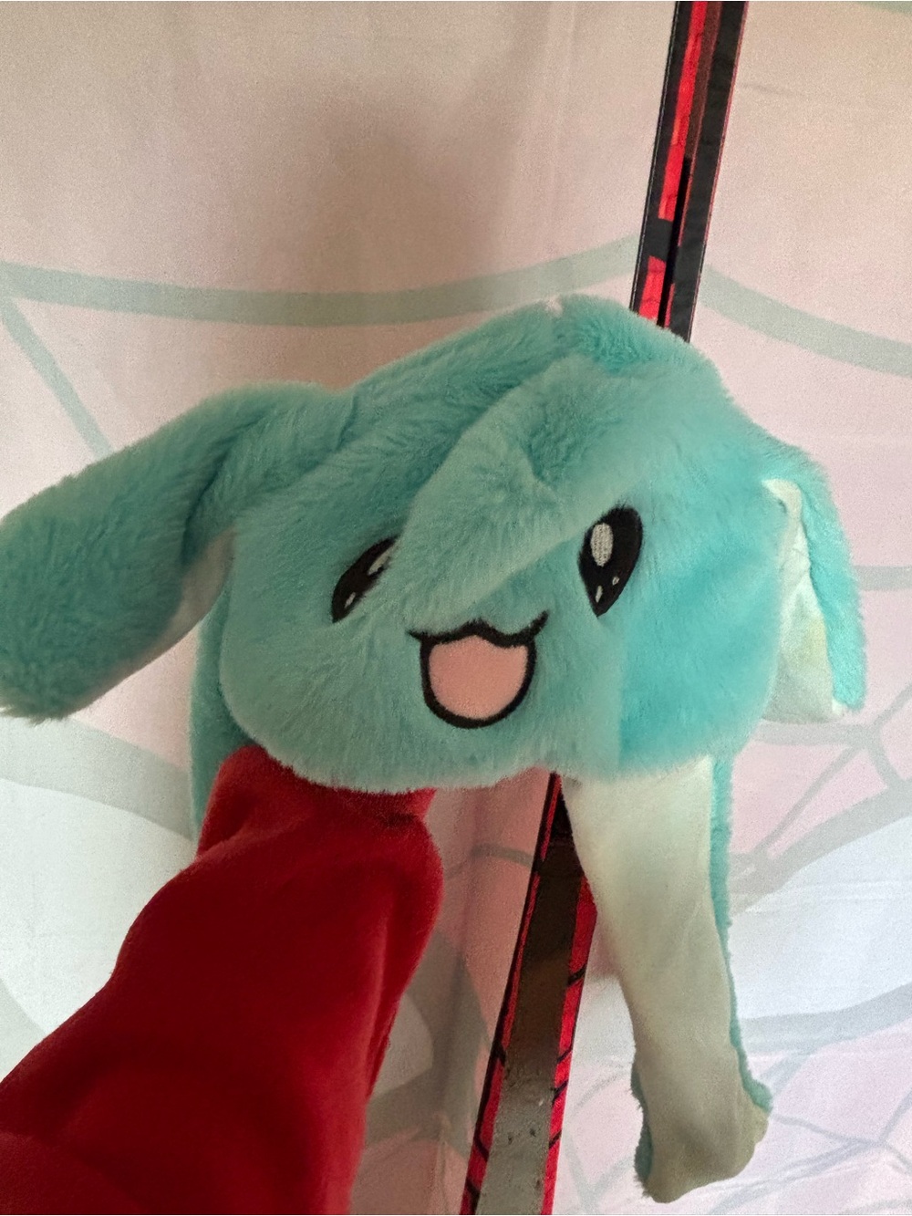 Kids Plush Bunny Ear Hat - Aqua Blue Cute